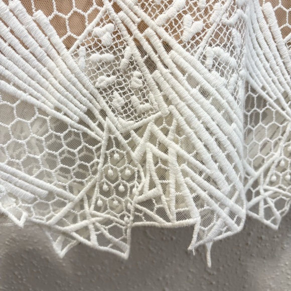 Manning Cartell Gallery Views Midi Dress Ivory White Nude Illusion, Size P (XS) - Picture 5 of 14